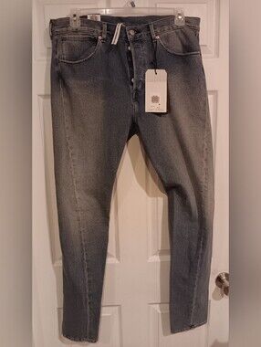 Levi's Button-Fly Mid-Blue Jeans